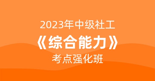2023年中级社工《综合能力》考点强化班C 讲师：王春晖