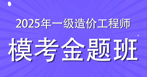 2025年一级造价师【计价】模考金题班-VIP